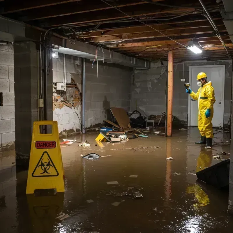 Flooded Basement Electrical Hazard in Summersville, WV Property